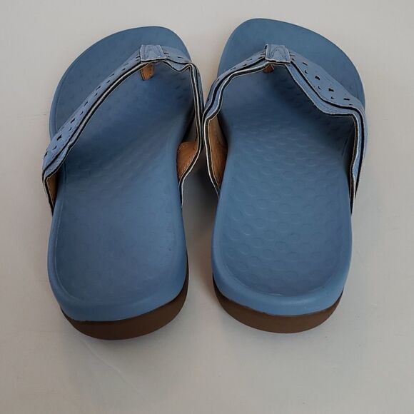 Women's light blue rubber sandals - Picture 3 of 7